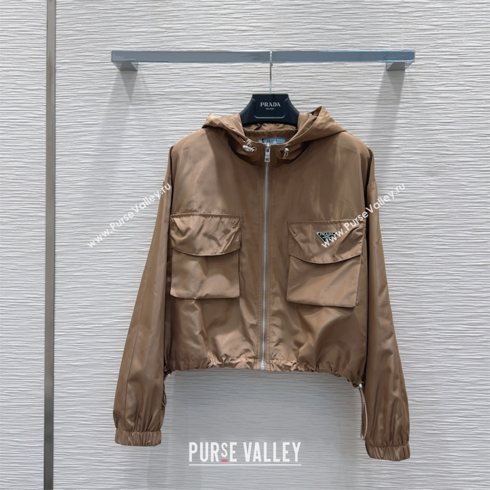 Prada Jacket and Skirt Set Brown 2025 C0306026 (QI-250306106)