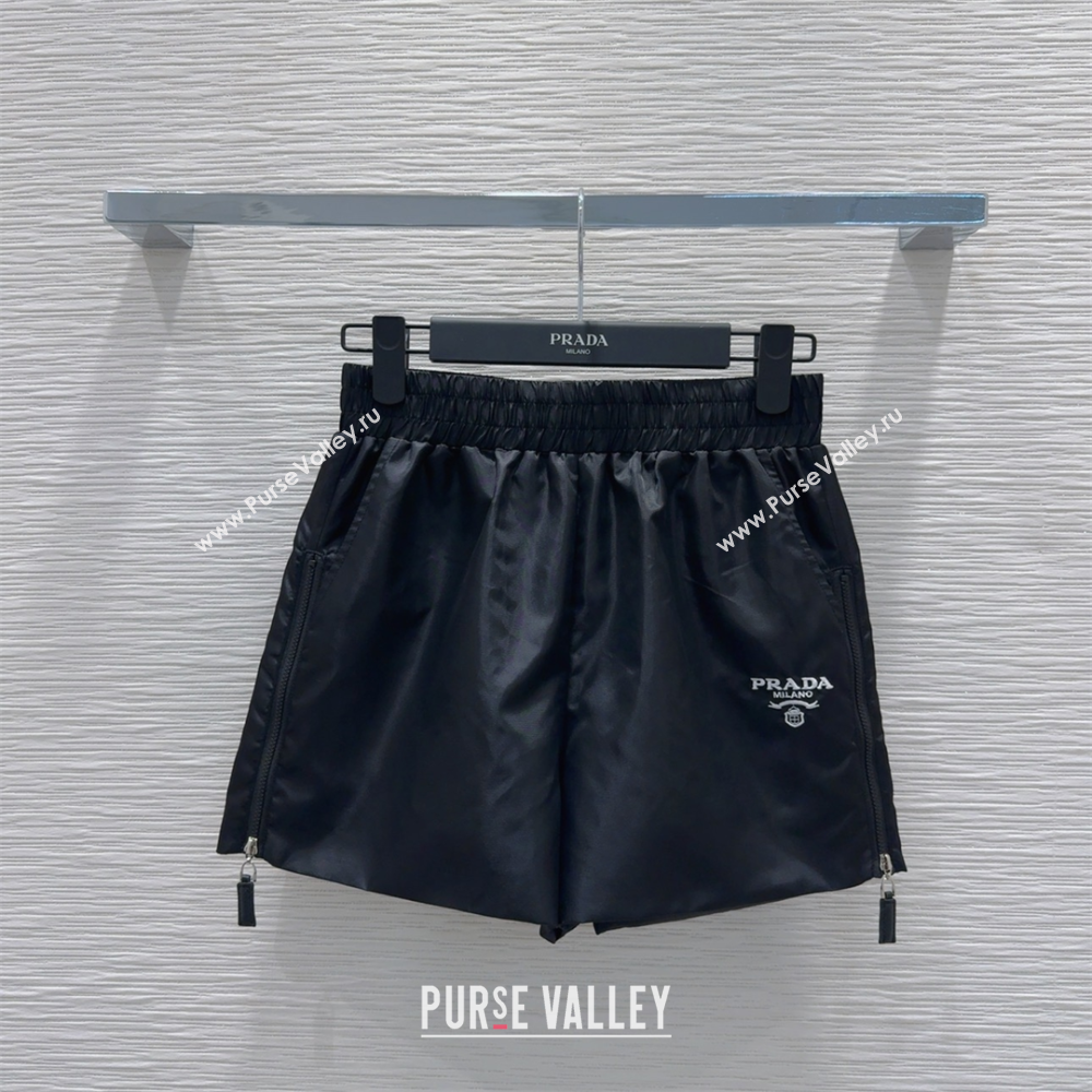 Prada Jacket and Shorts Set Black 2025 C0306027 (QI-250306107)