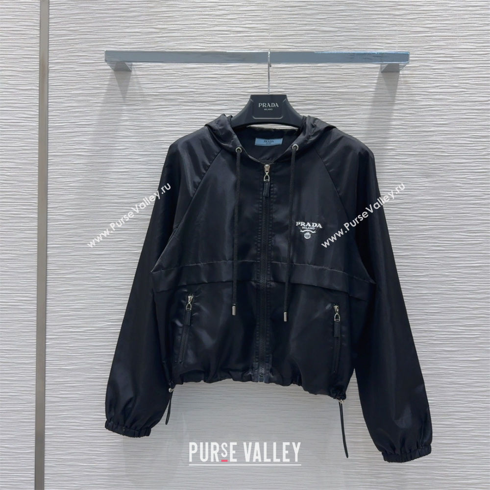 Prada Jacket and Shorts Set Black 2025 C0306027 (QI-250306107)