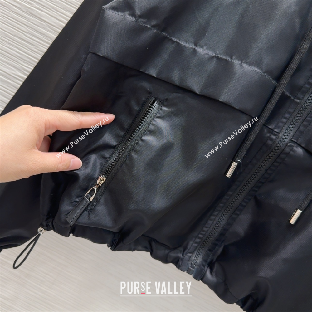 Prada Jacket and Shorts Set Black 2025 C0306027 (QI-250306107)