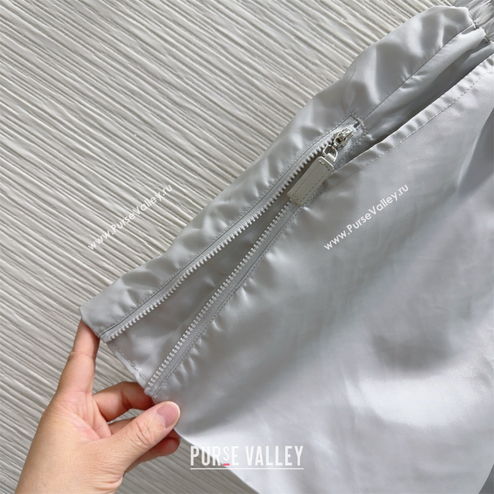 Prada Jacket and Shorts Set Light Grey 2025 C0306027 (QI-250306108)