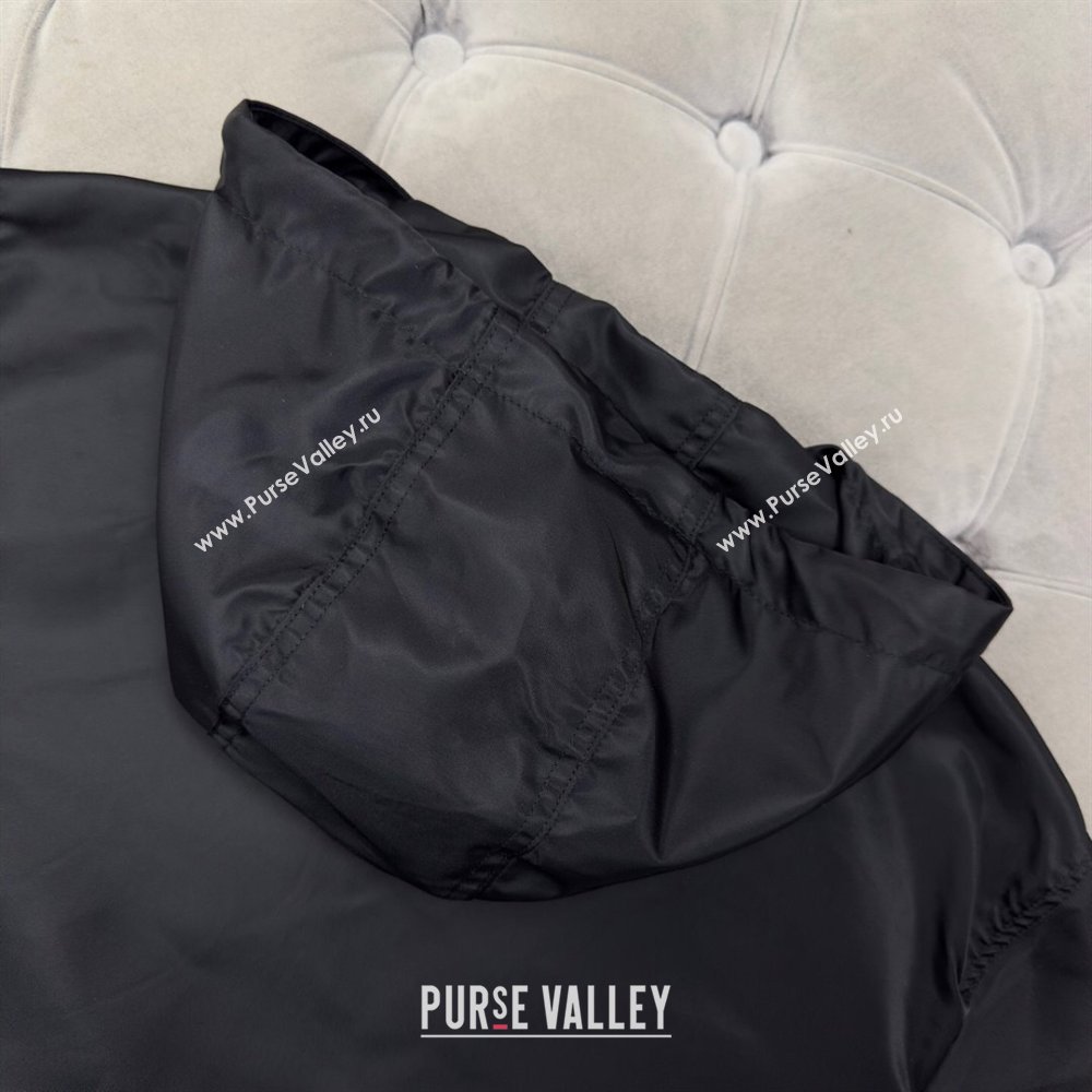 Prada Black Nylon Jacket with Pockets 2025 0306 (QI-250306051)