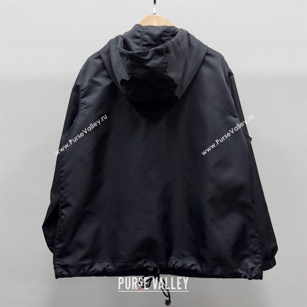 Prada Black Nylon Jacket with Pockets 2025 0306 (QI-250306051)