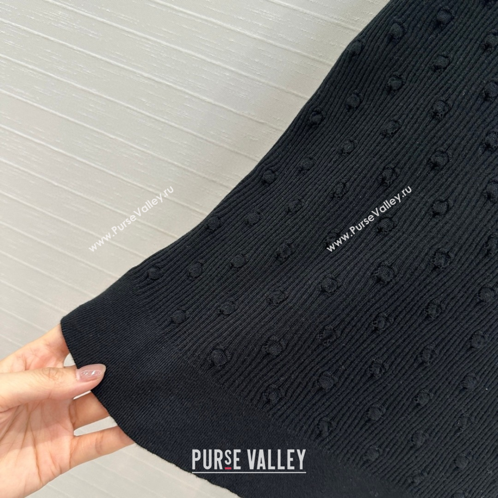 Chanel Knit Vest Black 2025 C030612 (QI-250306029)