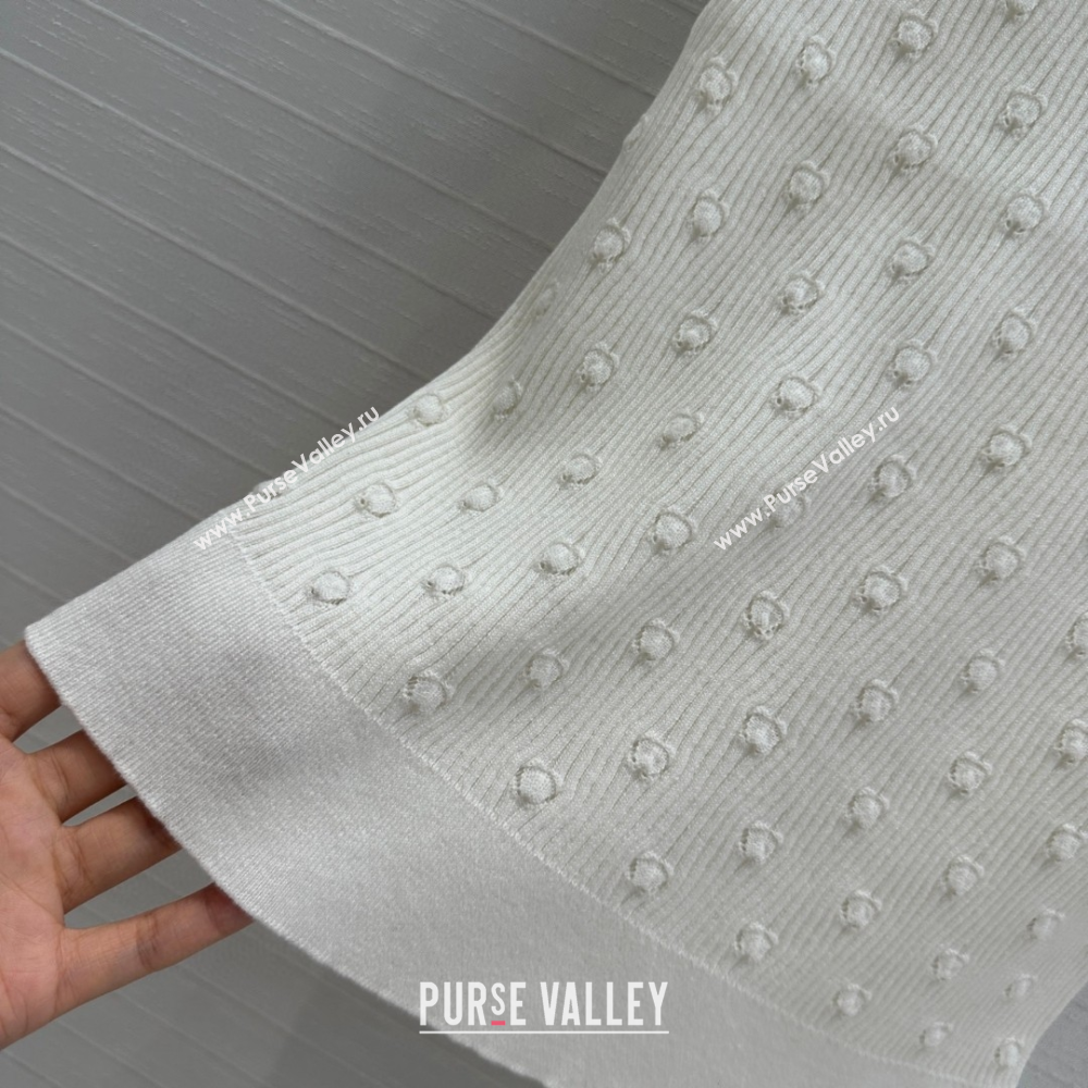 Chanel Knit Vest White 2025 C030612 (QI-250306030)