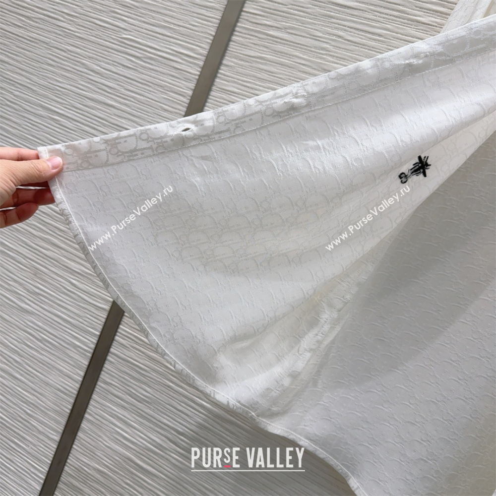 Miss Dior Rayon Oblique Shirt White 2025 C030615 (QI-250306037)