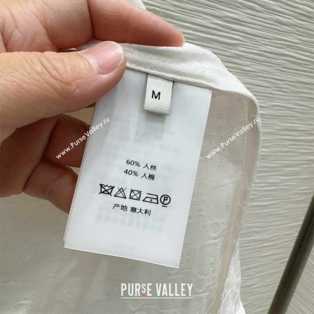 Miss Dior Rayon Oblique Shirt White 2025 C030615 (QI-250306037)