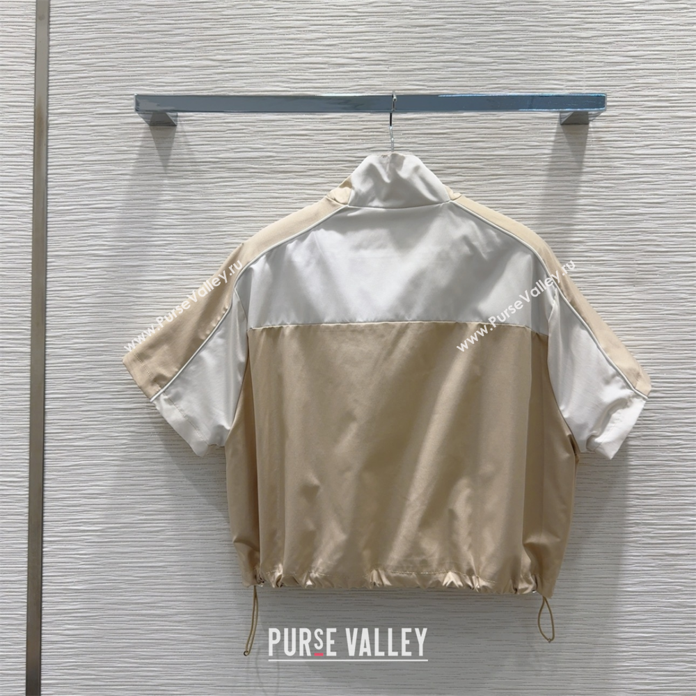 Prada Shirt and Skirt Set Beige/White 2025 C030616 (QI-250306038)