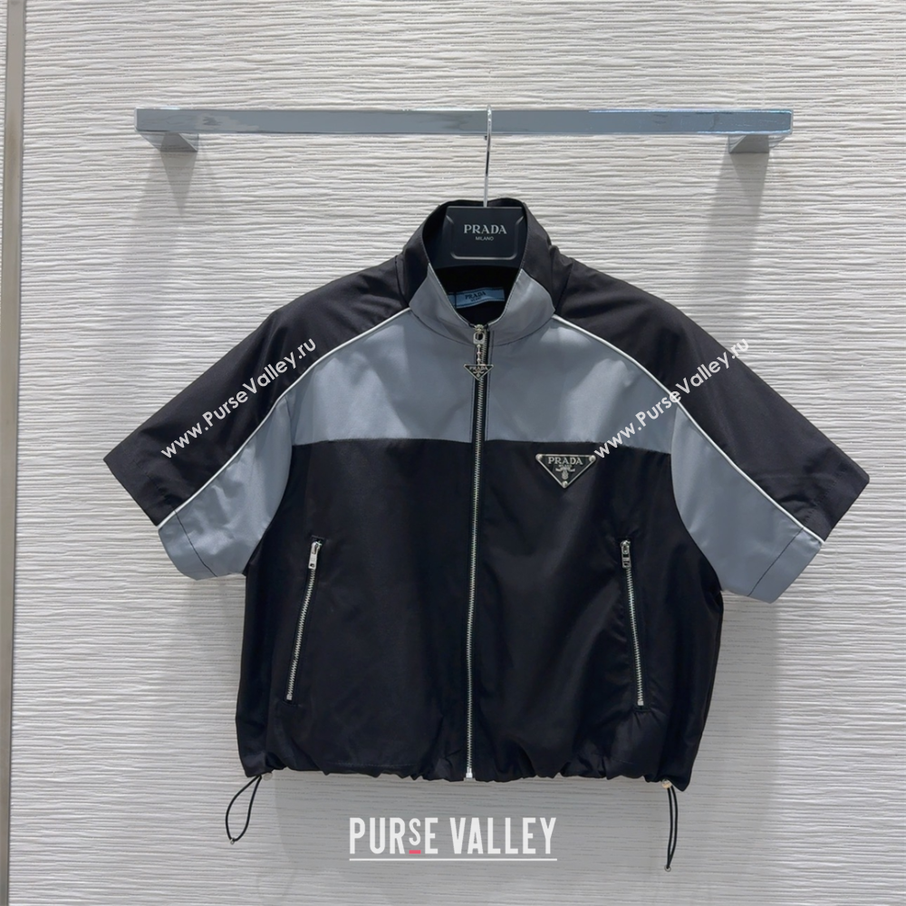 Prada Shirt and Skirt Set Black/Grey 2025 C030616 (QI-250306039)