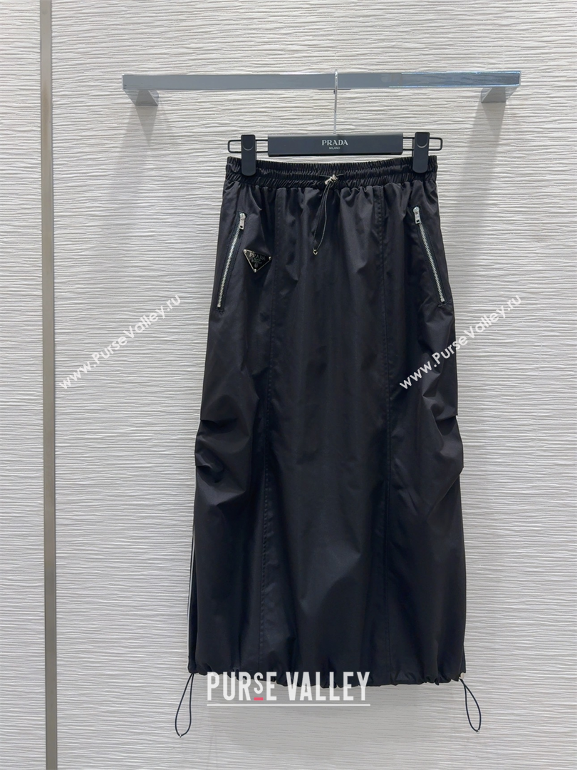Prada Shirt and Skirt Set Black/Grey 2025 C030616 (QI-250306039)