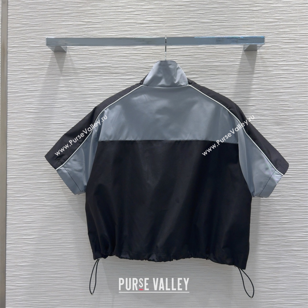 Prada Shirt and Skirt Set Black/Grey 2025 C030616 (QI-250306039)