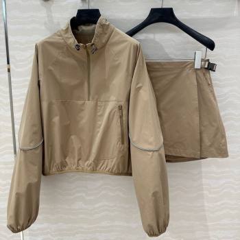 Prada Jacket and Shorts Set Beige 2025 C030610 (QI-250306025)