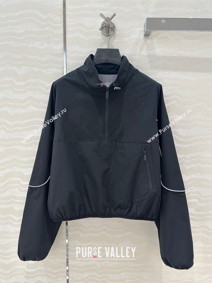 Prada Jacket and Shorts Set Black 2025 C030610 (QI-250306026)