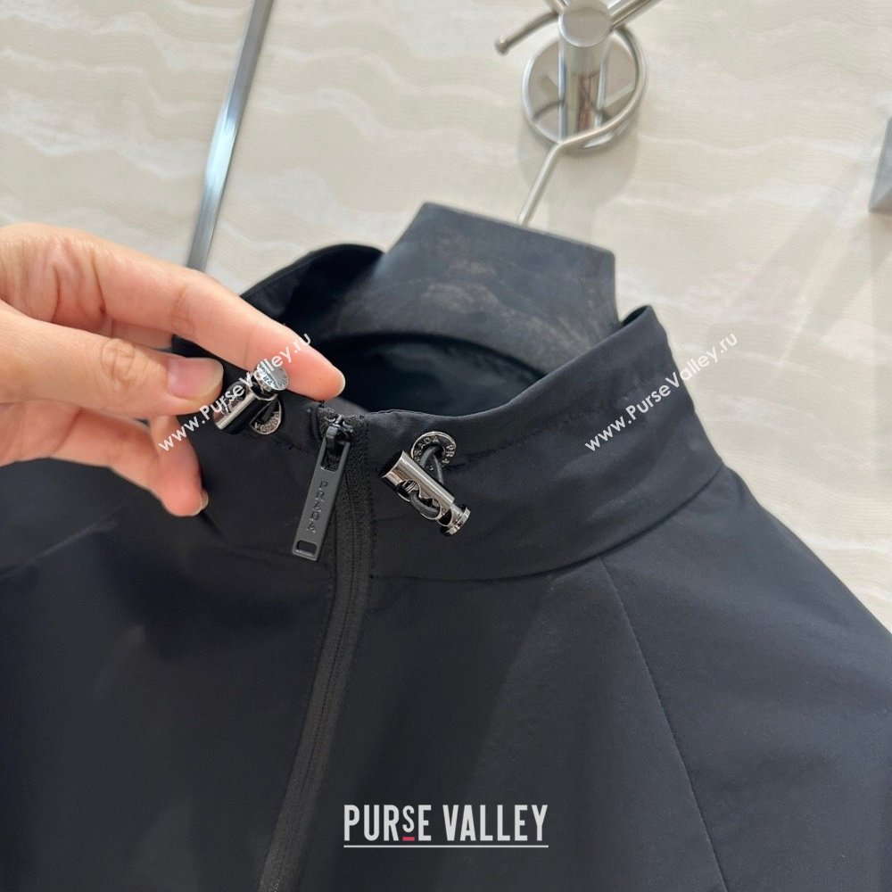 Prada Jacket and Shorts Set Black 2025 C030610 (QI-250306026)