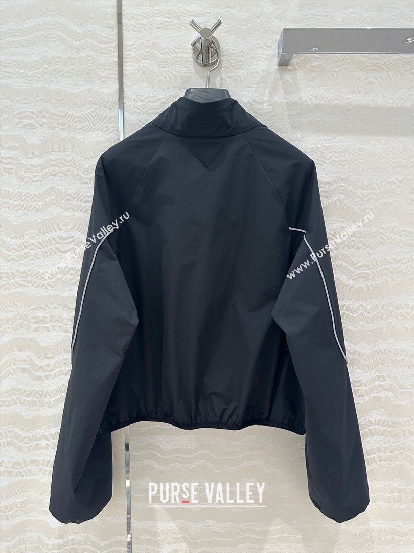 Prada Jacket and Shorts Set Black 2025 C030610 (QI-250306026)