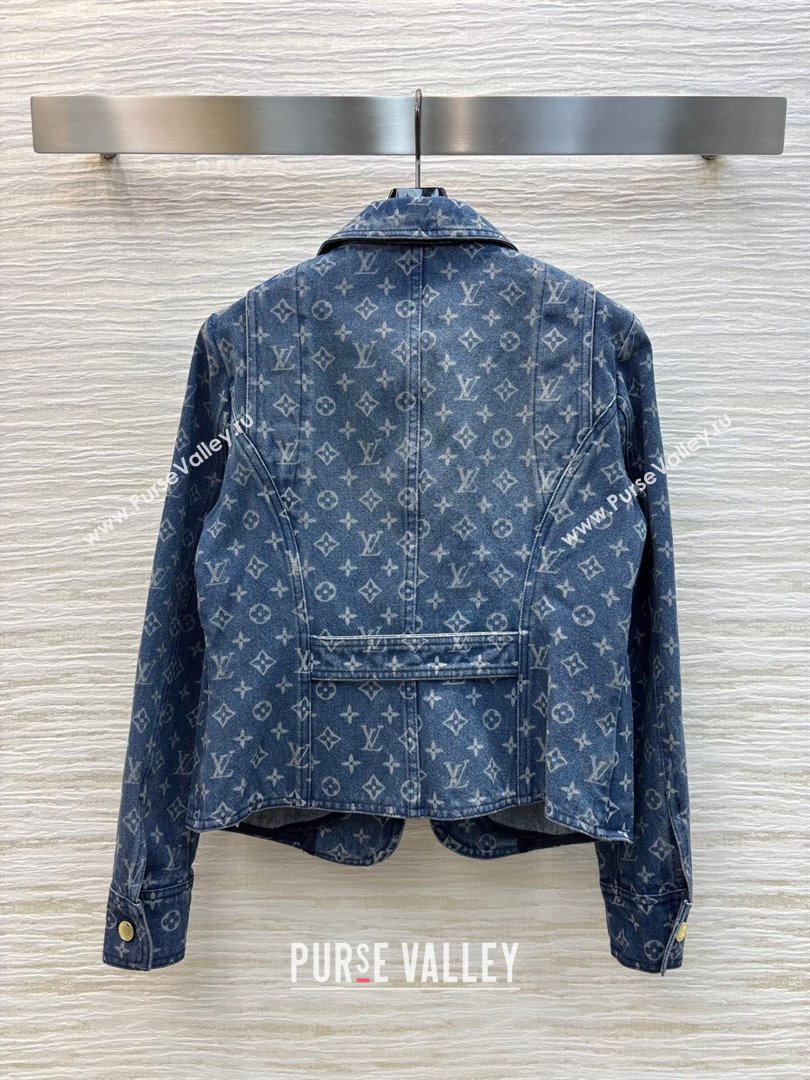 Louis Vuitton Monogram Denim Jacket Blue 2025 0306 (QI-250306068)
