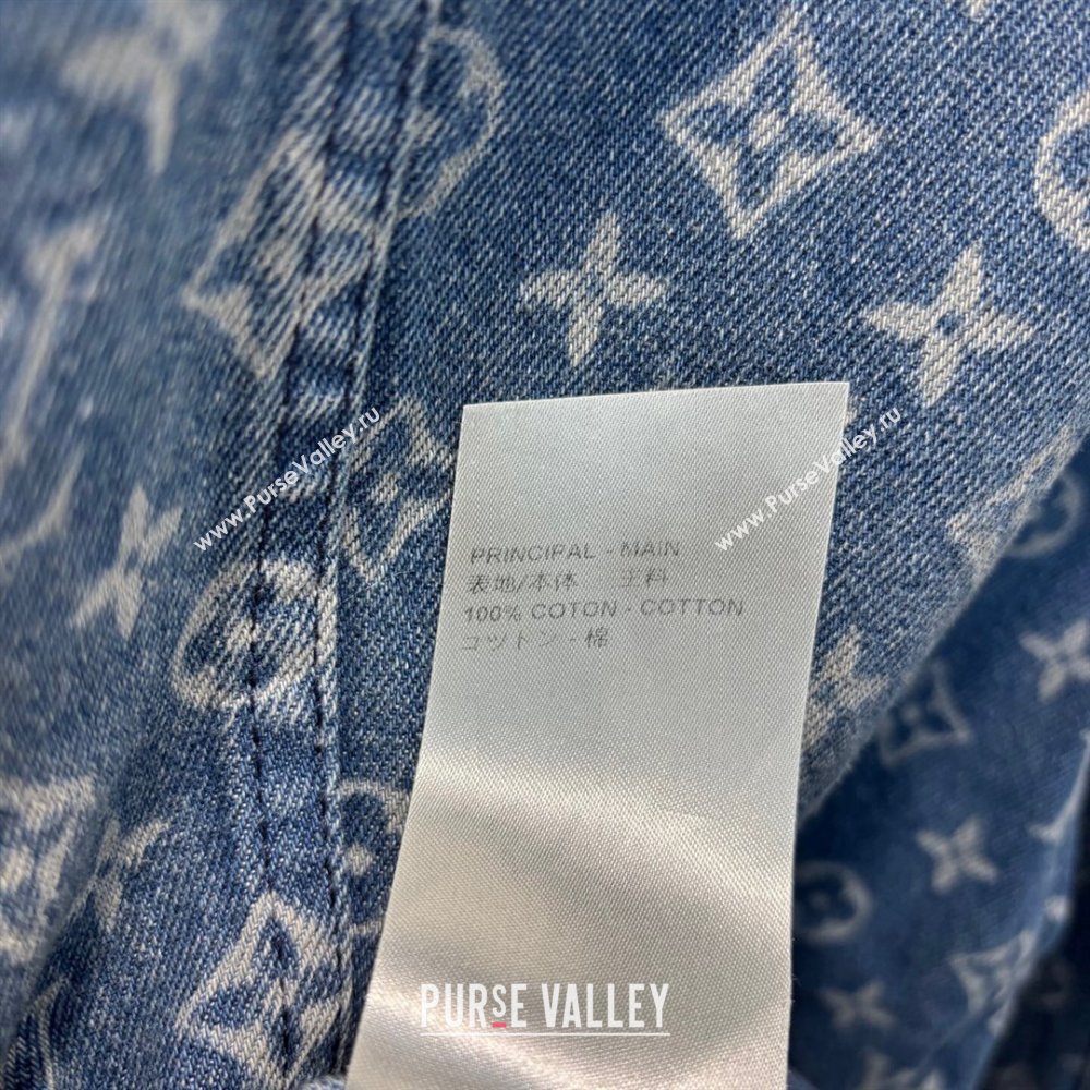 Louis Vuitton Monogram Denim Jacket Blue 2025 0306 (QI-250306068)