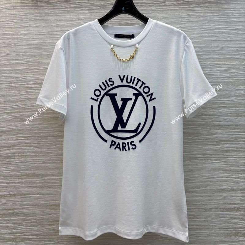 Louis Vuitton LV Cotton T-Shirt White 2025 0306 (QI-250306065)