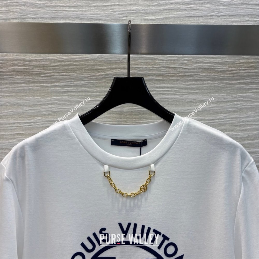 Louis Vuitton LV Cotton T-Shirt White 2025 0306 (QI-250306065)