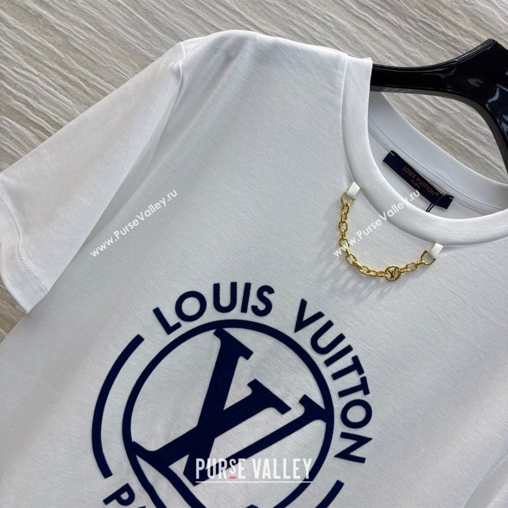 Louis Vuitton LV Cotton T-Shirt White 2025 0306 (QI-250306065)