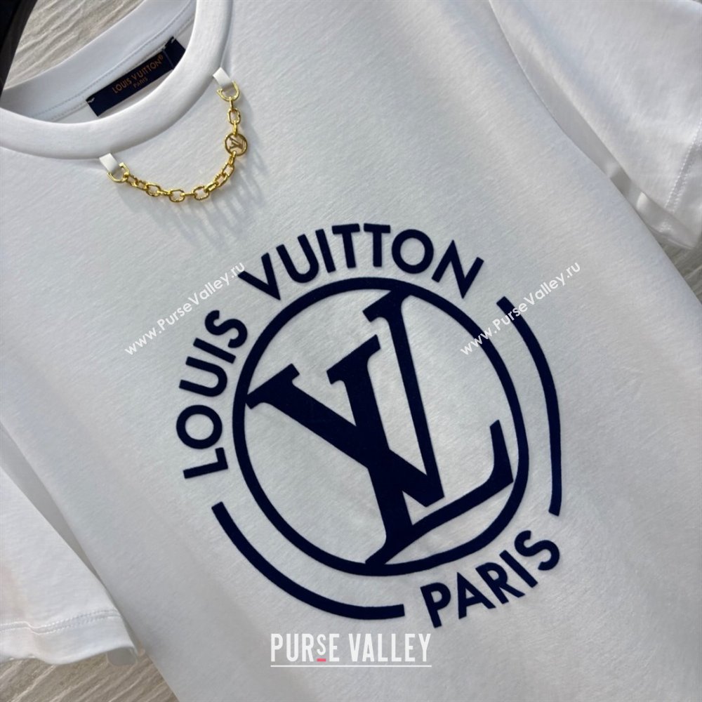 Louis Vuitton LV Cotton T-Shirt White 2025 0306 (QI-250306065)