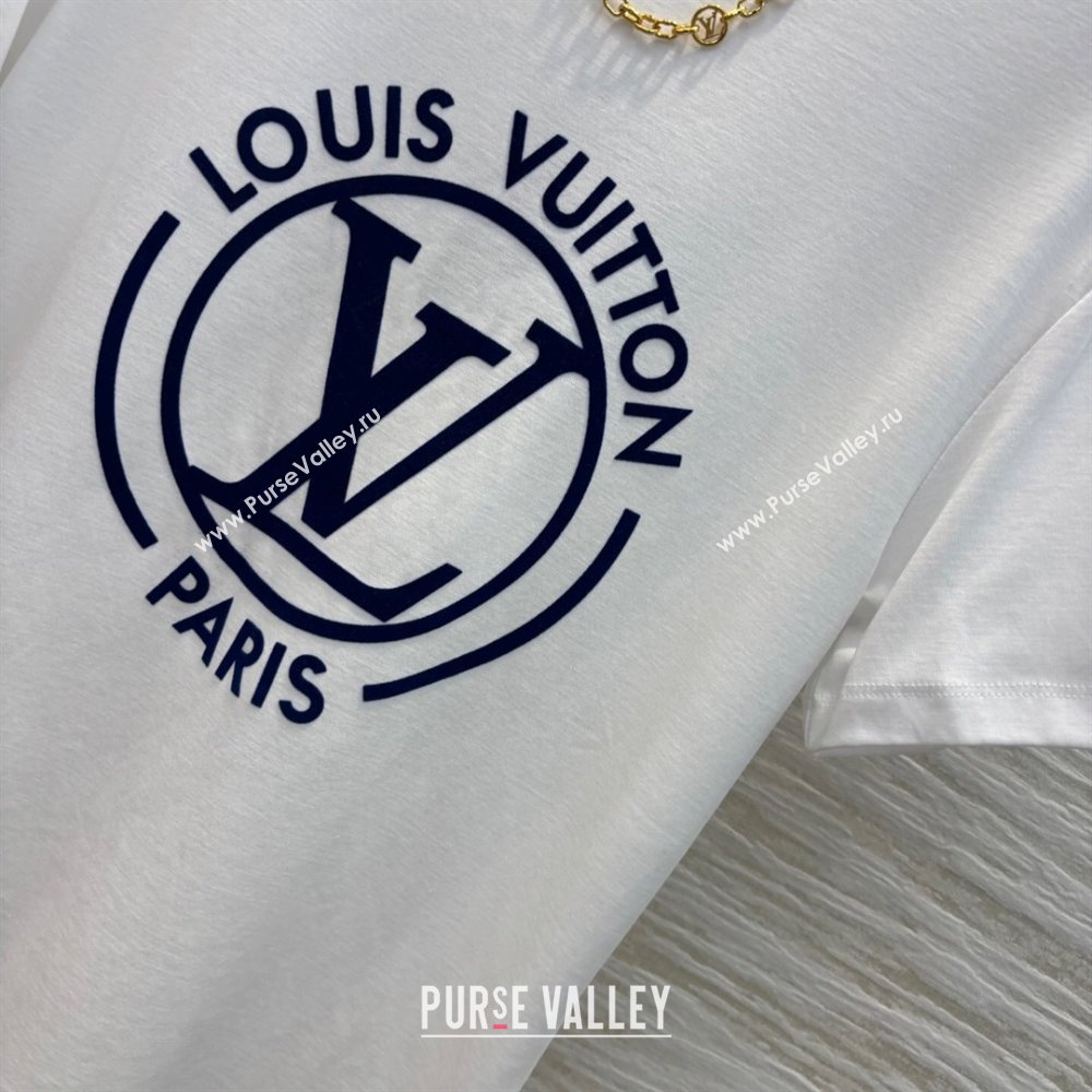 Louis Vuitton LV Cotton T-Shirt White 2025 0306 (QI-250306065)