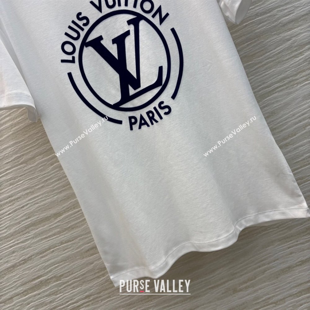 Louis Vuitton LV Cotton T-Shirt White 2025 0306 (QI-250306065)