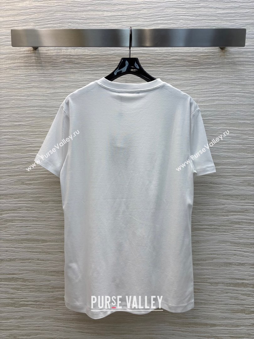 Louis Vuitton LV Cotton T-Shirt White 2025 0306 (QI-250306065)