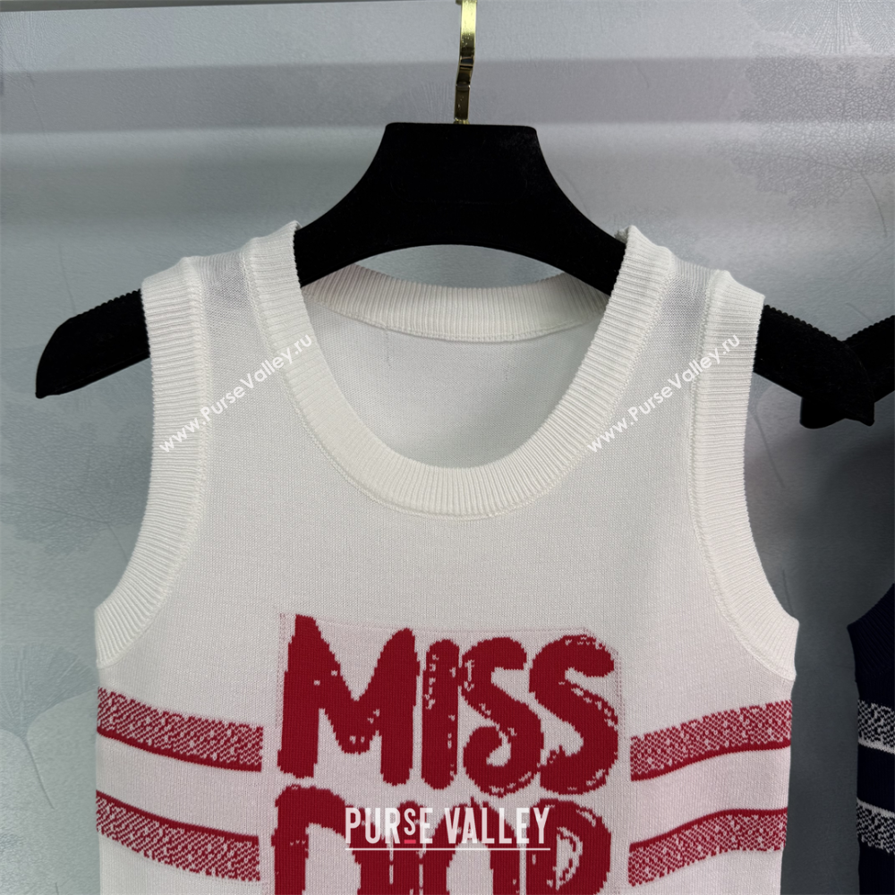 Miss Dior Cashmere Wool Vest White/Black 2 2025 C030618 (QI-250306062)