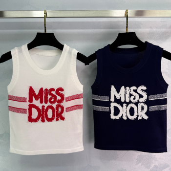 Miss Dior Cashmere Wool Vest White/Black 2 2025 C030618 (QI-250306062)