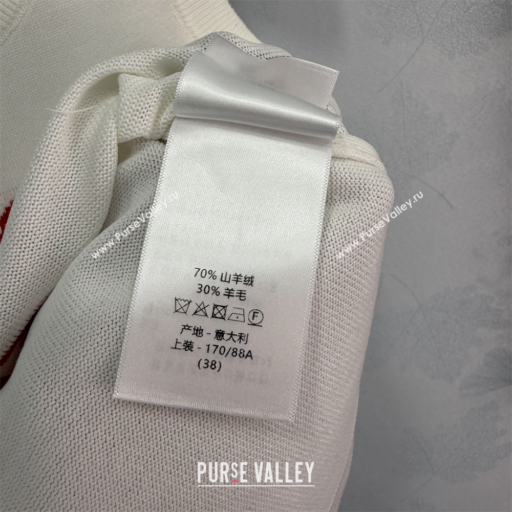 Miss Dior Cashmere Wool Vest White/Black 2 2025 C030618 (QI-250306062)