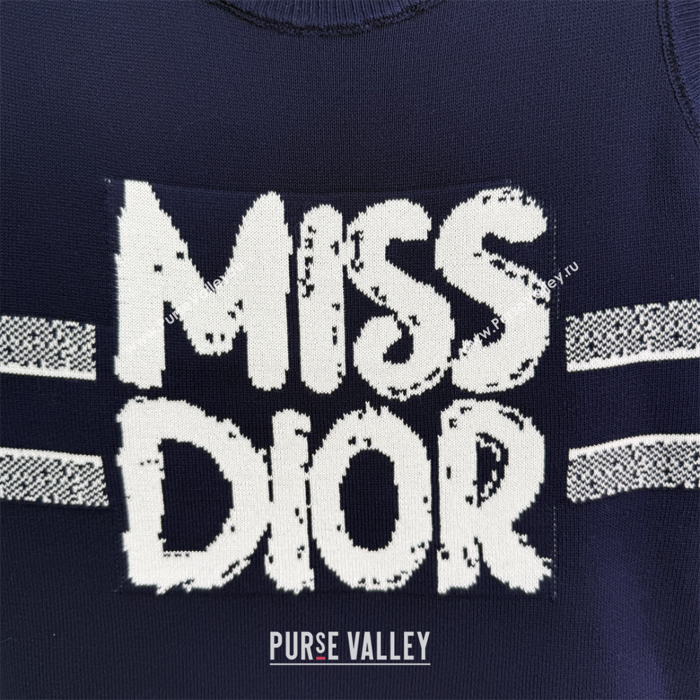 Miss Dior Cashmere Wool Vest White/Black 2 2025 C030618 (QI-250306062)