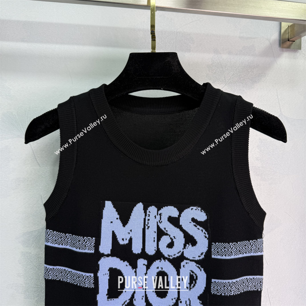 Miss Dior Cashmere Wool Vest White/Black 1 2025 C030618 (QI-250306061)