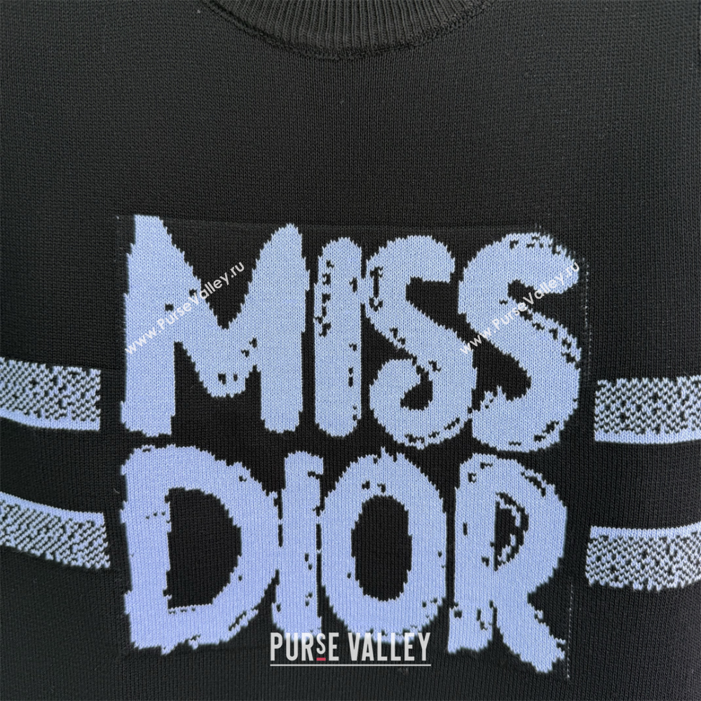 Miss Dior Cashmere Wool Vest White/Black 1 2025 C030618 (QI-250306061)