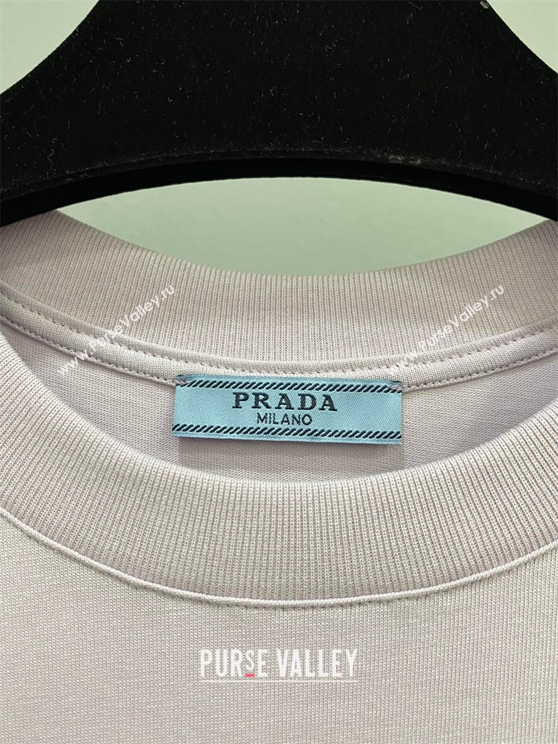 Prada Cotton T-Shirt Faded Pink 2025 0306 (QI-250306060)