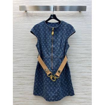 Louis Vuitton Monogram Denim Dress Blue 2025 0306 (QI-250306069)