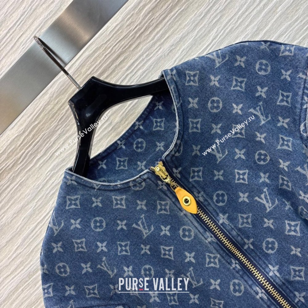 Louis Vuitton Monogram Denim Dress Blue 2025 0306 (QI-250306069)