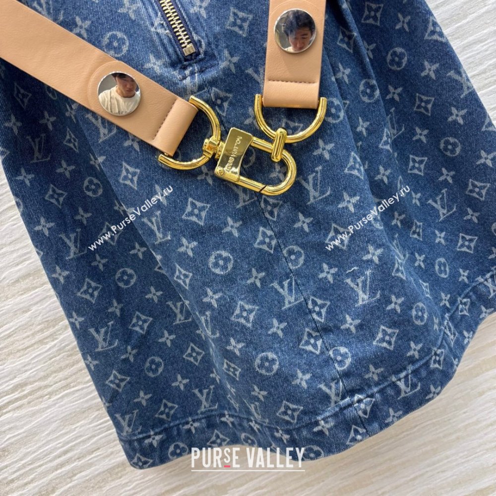 Louis Vuitton Monogram Denim Dress Blue 2025 0306 (QI-250306069)
