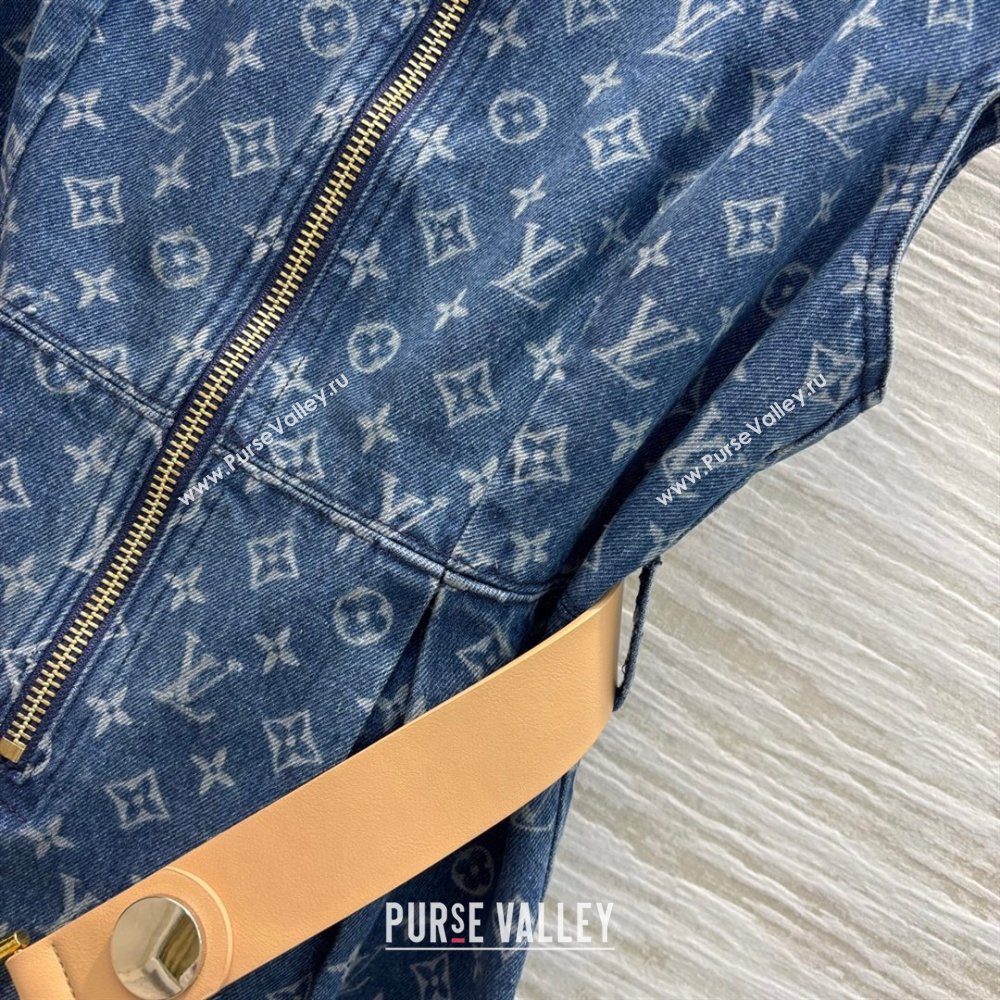 Louis Vuitton Monogram Denim Dress Blue 2025 0306 (QI-250306069)