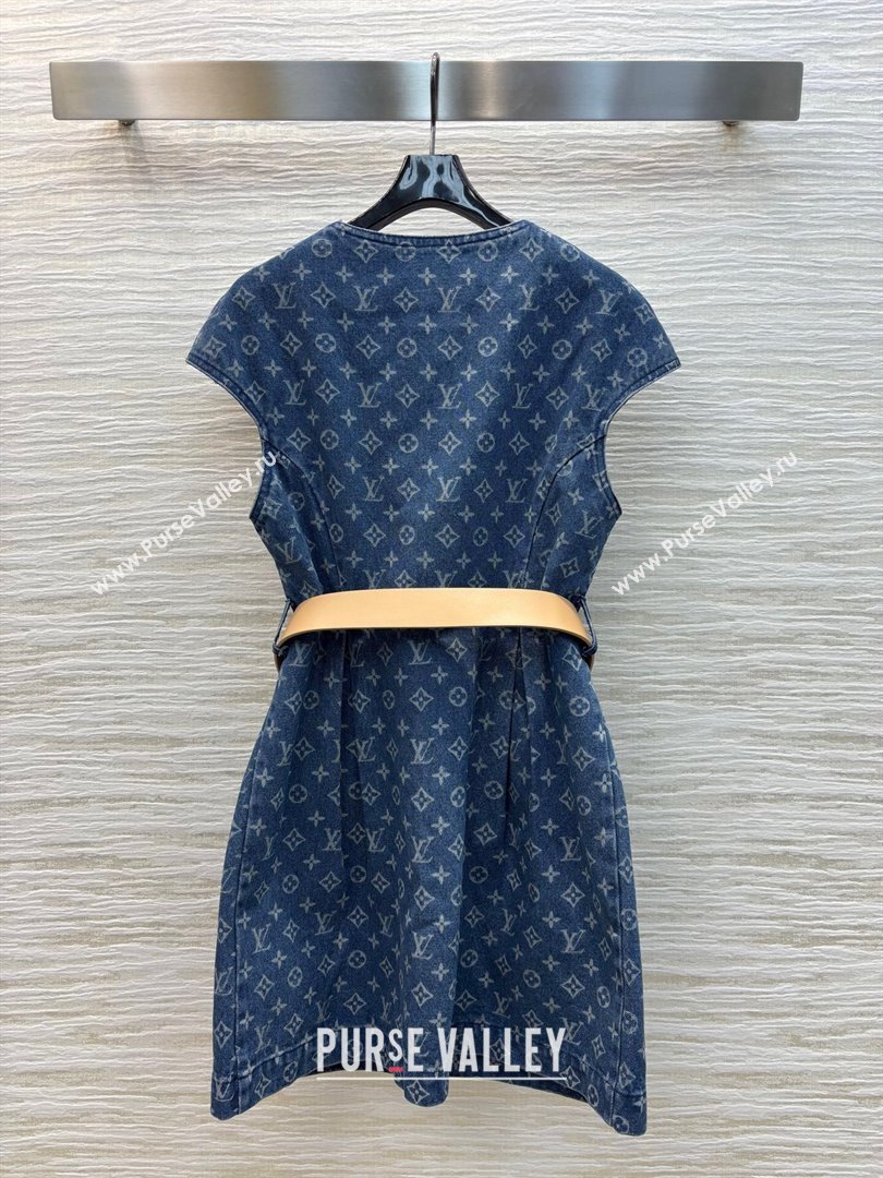 Louis Vuitton Monogram Denim Dress Blue 2025 0306 (QI-250306069)
