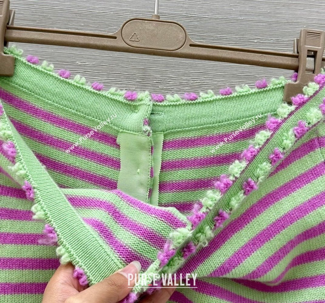 Chanel Cashmere Vest Green/Purple 2025 (QI-250410035)