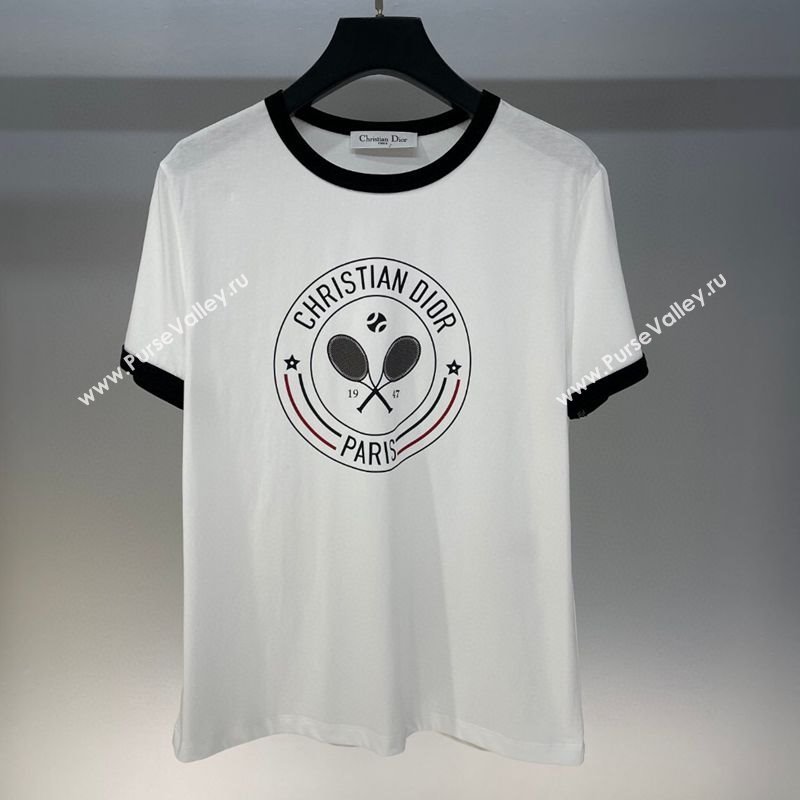 Dior T-Shirt White/Black 2025 0410 (QI-250410038)