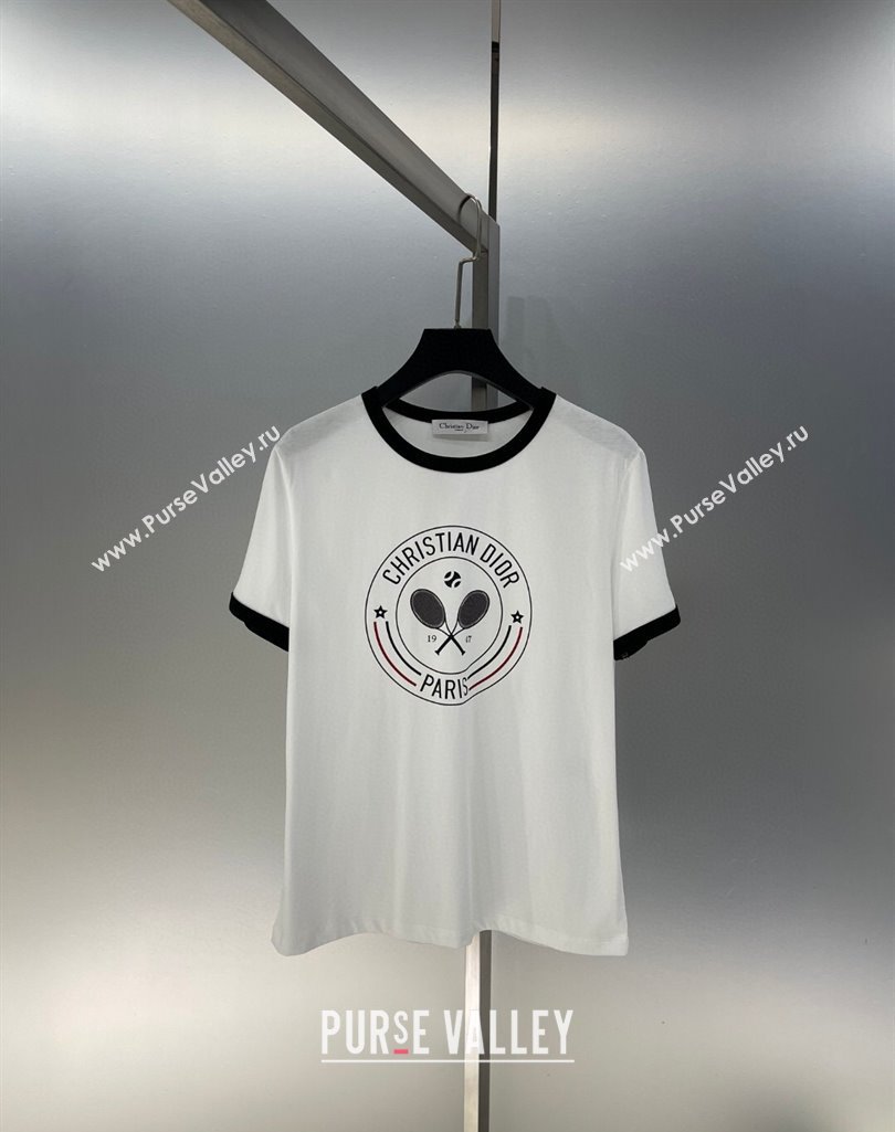 Dior T-Shirt White/Black 2025 0410 (QI-250410038)