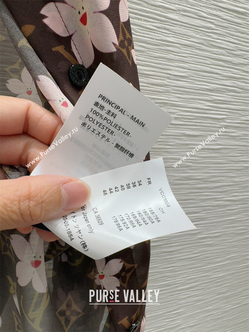 Louis Vuitton Bloom Shirt Brown/Pink 2025 0410 (QI-250410055)
