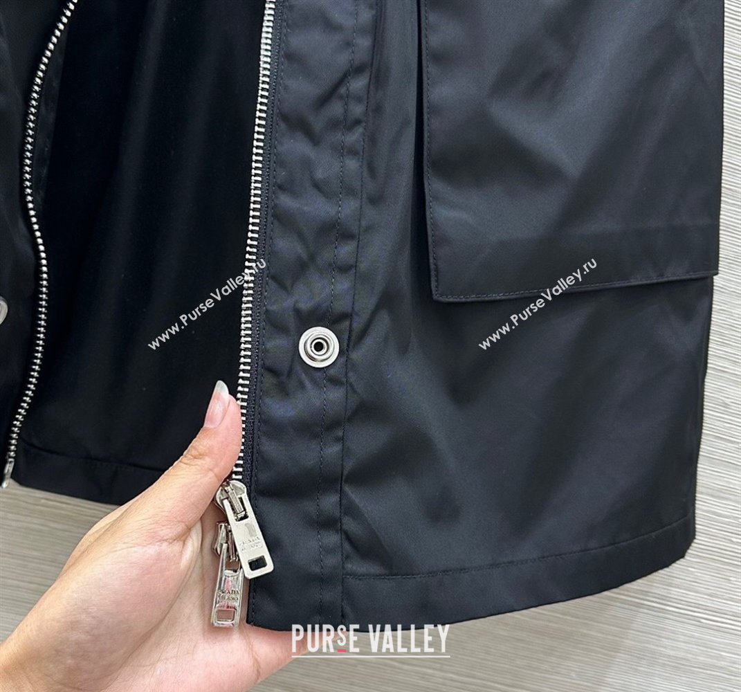 Prada Nylon Mini Skirt Black 2025 0411 (QI-250411015)