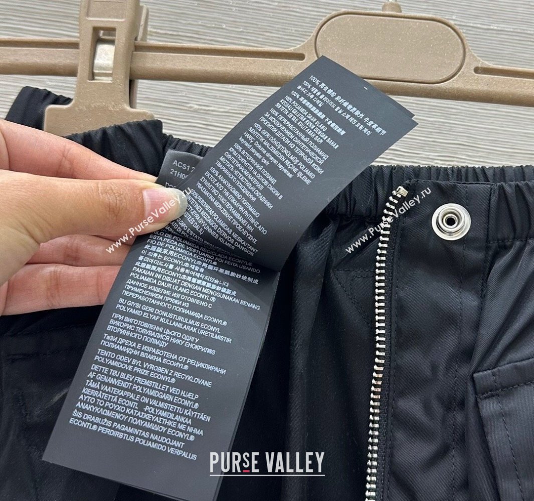 Prada Nylon Mini Skirt Black 2025 0411 (QI-250411015)