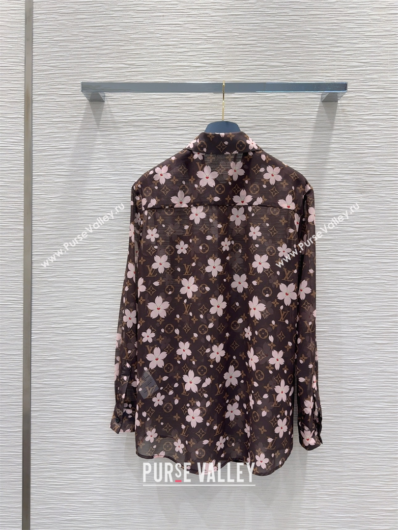 Louis Vuitton Bloom Shirt Brown/Pink 2025 0410 (QI-250410055)
