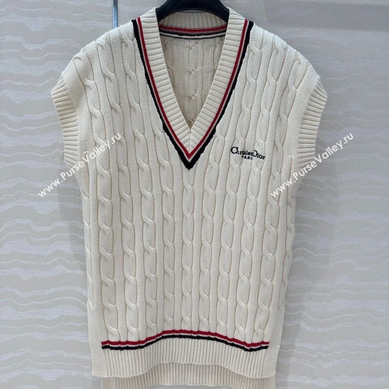 Dior Knit Vest White 2025042987 (QI-250429088)
