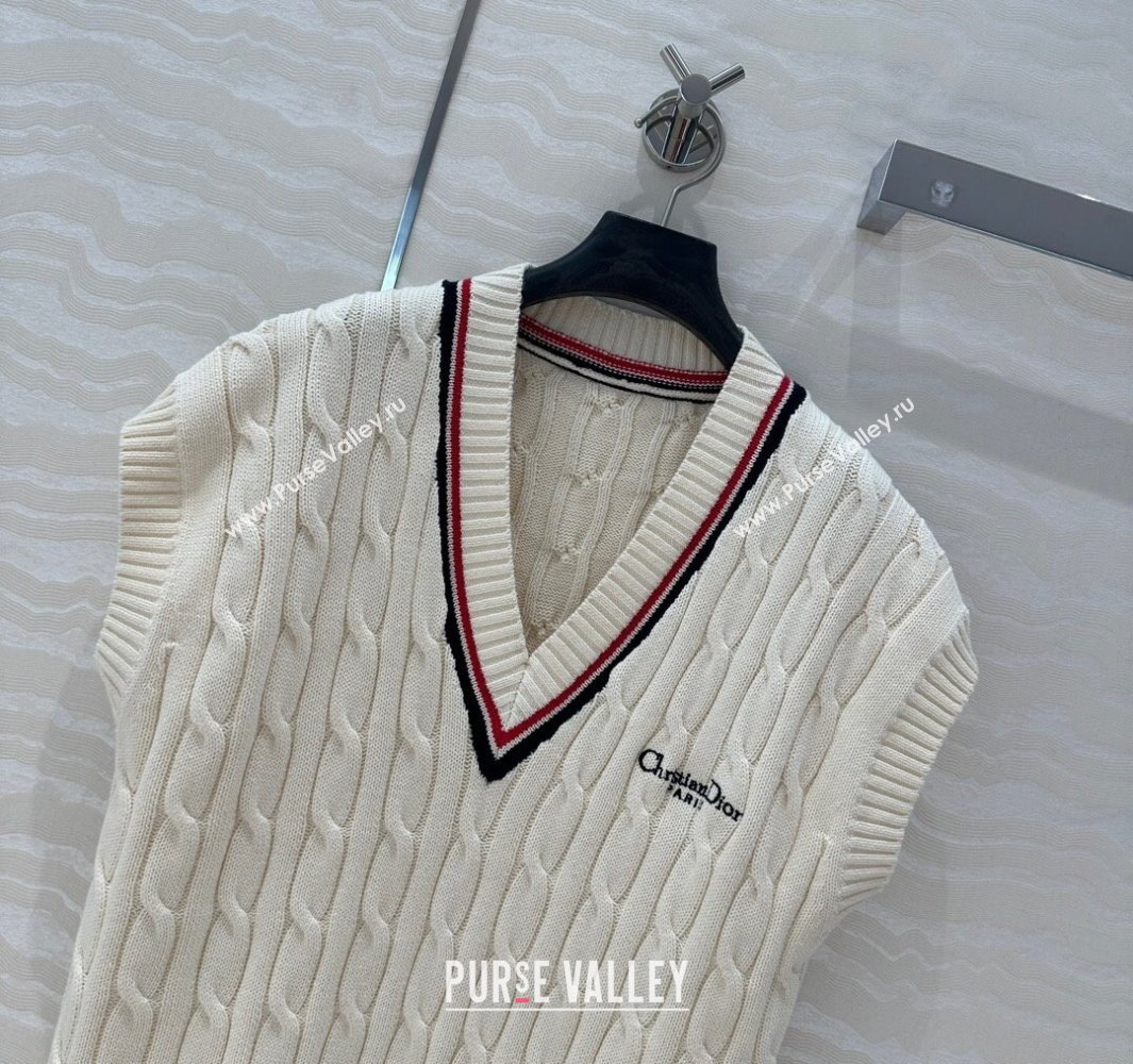 Dior Knit Vest White 2025042987 (QI-250429088)