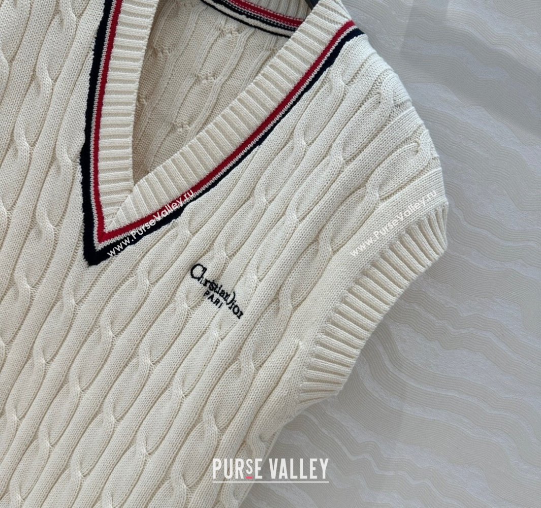 Dior Knit Vest White 2025042987 (QI-250429088)
